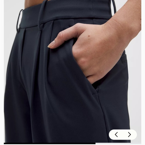 Lululemon Wide-Leg Trousers Navy Small Short Length - Picture 12 of 13